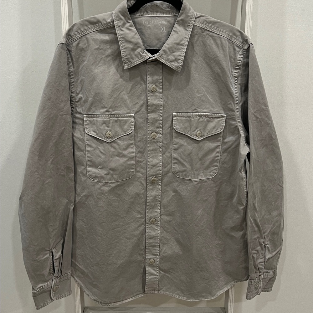 SAVE KHAKI UNITED TWILL OVERSHIRT IN GRAY